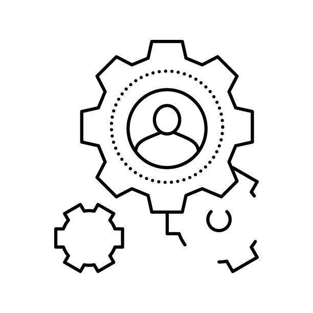 工作机制同事行图标矢量插图图片下载