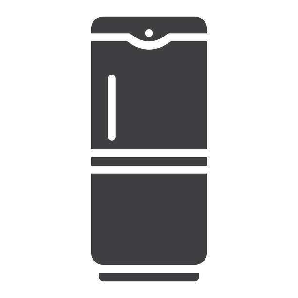 冰箱，冰柜矢量图标图片下载