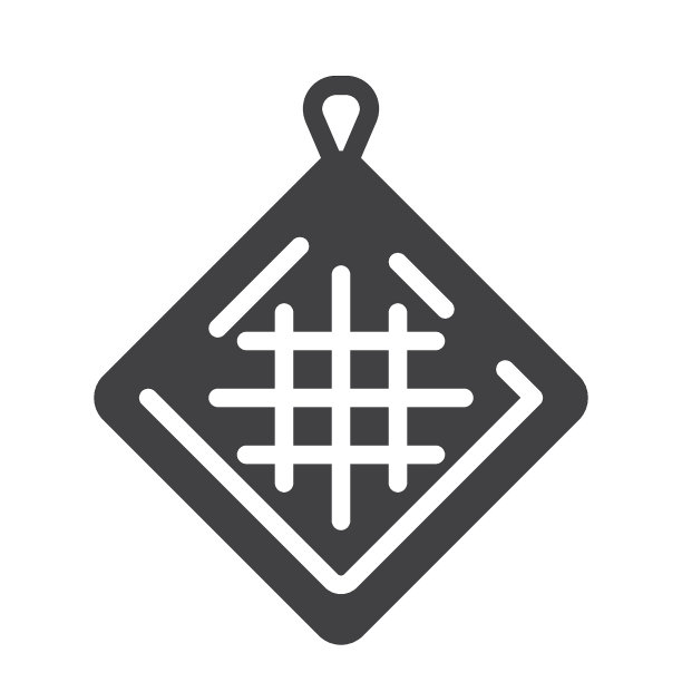 厨房毛巾矢量图标图片下载