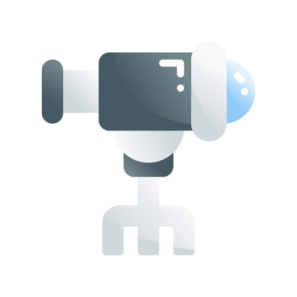 望远镜平面渐变样式图标图片下载