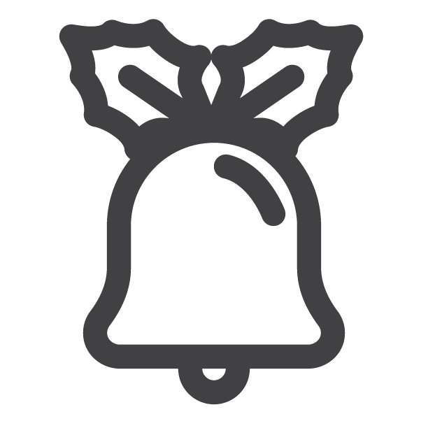 圣诞铃铛线图标图片下载