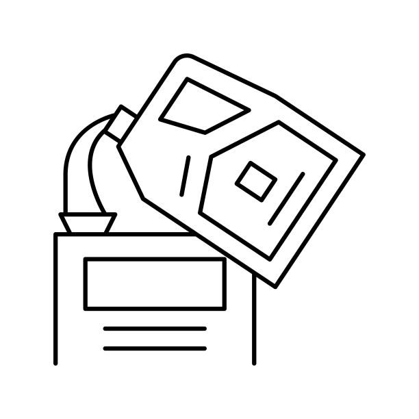 加油线图标矢量孤立插图图片下载