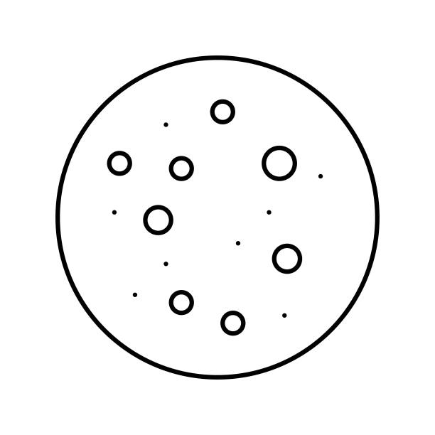 黑头皮肤疾病线图标矢量插图图片下载