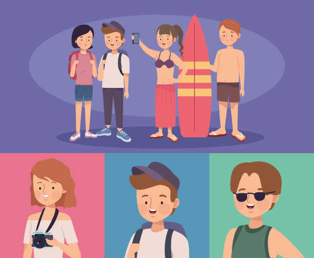 七个旅游者旅游者角色图片下载