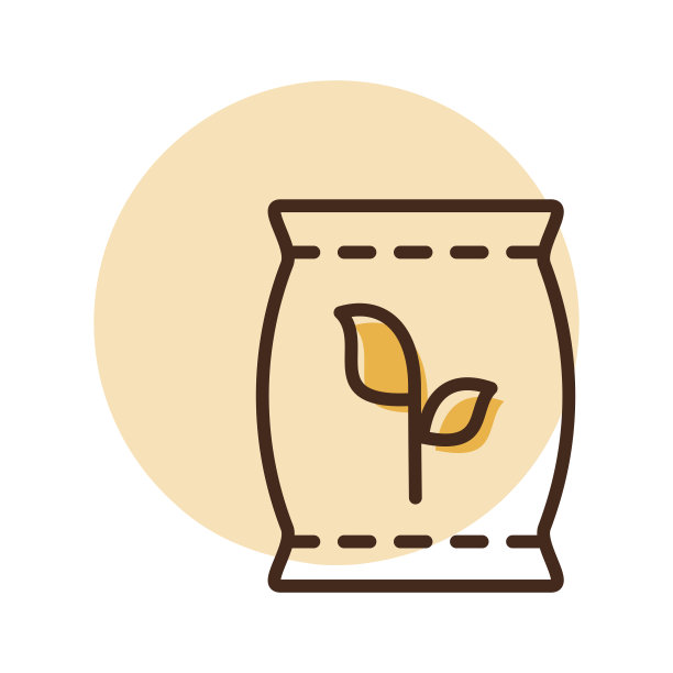 肥料袋孤立矢量图标图片下载