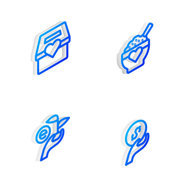 捐赠食物，慈善，手拿树叶和图标。向量图片下载