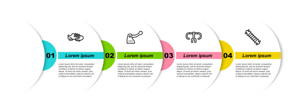 自行车鞋、刹车、车把、悬架。业务信息模板。向量图片下载