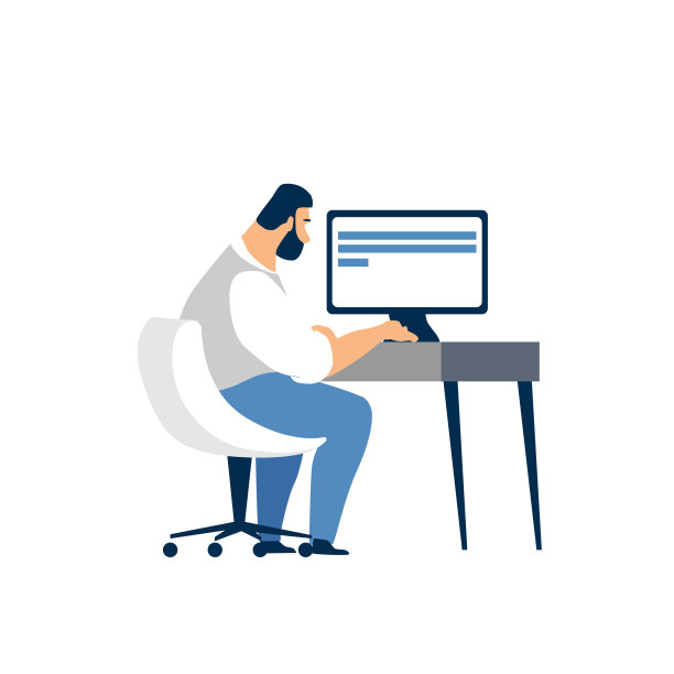 年轻的自由职业者在办公室或家里用电脑工作。程序员，业务分析，设计，策略。平面矢量插图在卡通风格。隔离期间在家学习图片下载