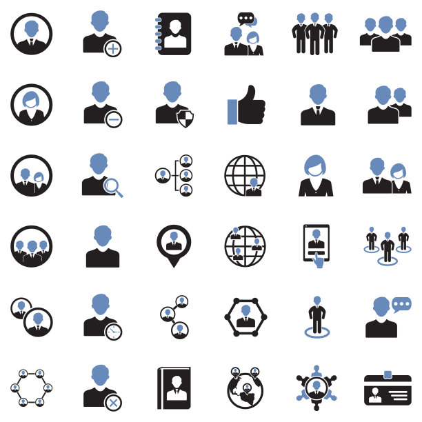 用户图标。双色调平面设计。矢量插图。图片下载