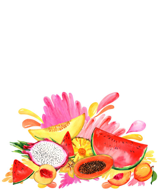 水彩水果插图图片下载