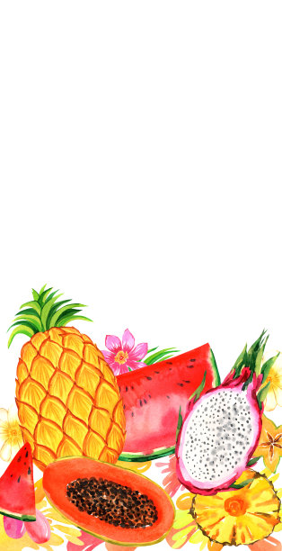 水彩水果插图图片下载