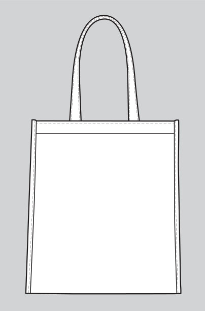 Vector Outline回收袋孤立在白色背景上图片下载