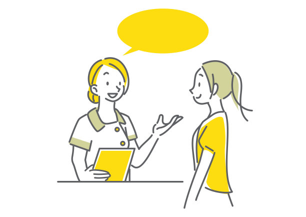 年轻女子和护士，简单的说明图片下载