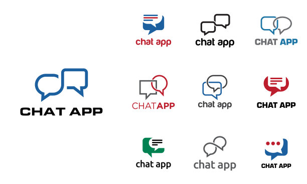 泡泡演讲图标创意设计，10套图片下载