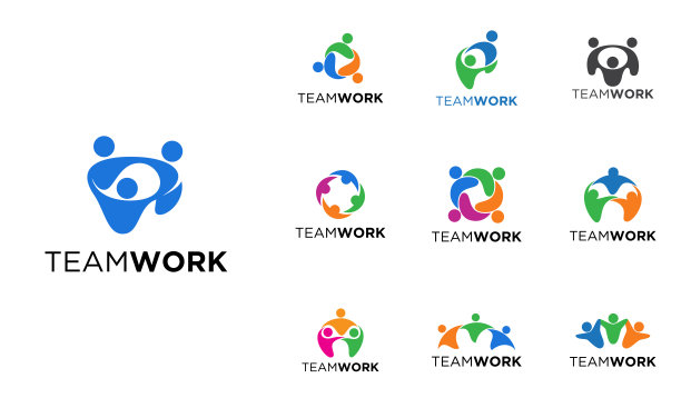 与团结或社区相关的标志设计概念图片下载