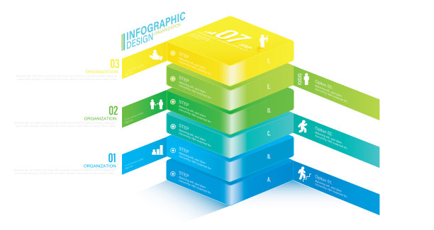 矢量信息图形模板股票插图信息图形，列表，图标图片下载