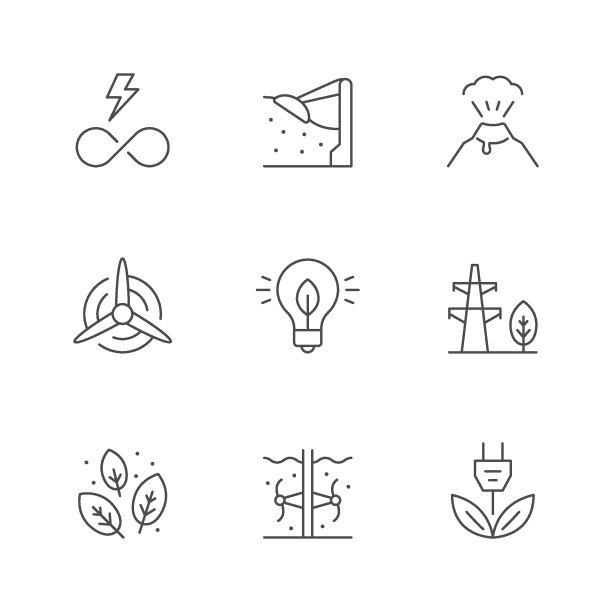 设置可再生能源的行图标图片下载