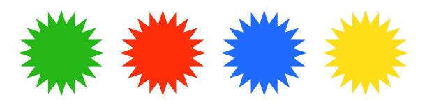 重点标记。一组流行标志图标。向量。图片下载