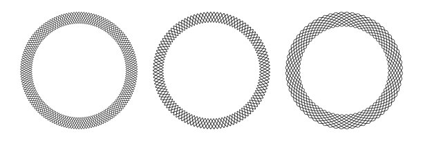 装饰几何圆形边界图案。圆网格框架。图片下载
