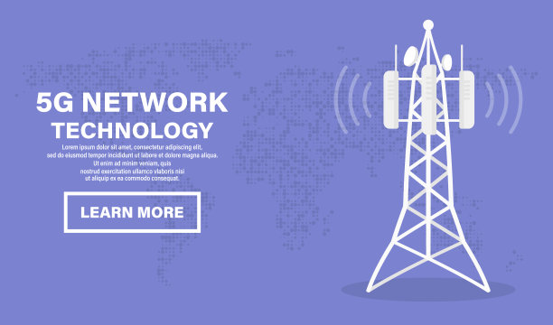 5 g网络技术。通讯塔无线高速互联网。基站、移动数据塔、蜂窝设备、电信天线、信号。未来最快互联网的概念图片下载