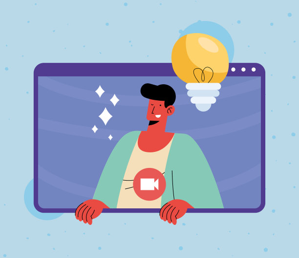 网页里的男人和灯泡图片下载