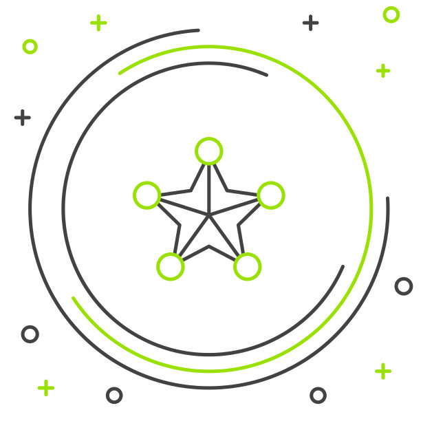 行六芒星警长图标孤立在白色上图片下载