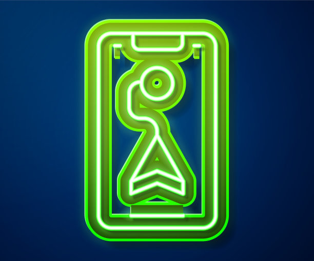 霓虹灯线城市地图信息图图片下载