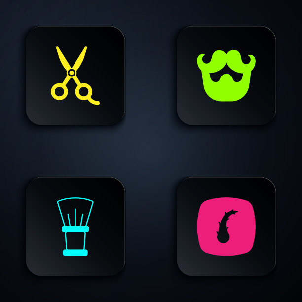 设人体毛囊剪刀美发师图片下载