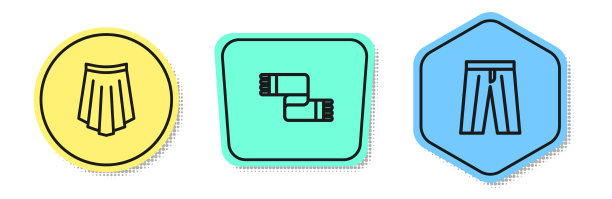 套线裙，冬季围巾和彩色裤子图片下载