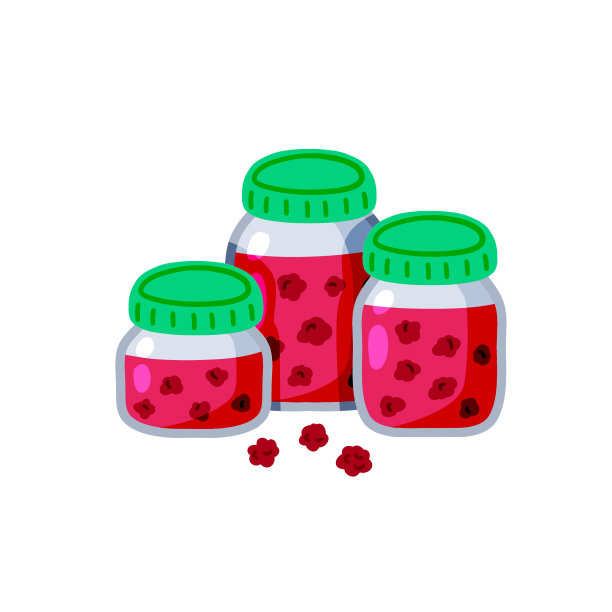 覆盆子果酱。一罐粉色浆果和果汁。玻璃厨具。图片下载
