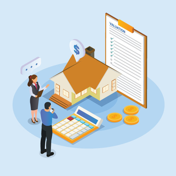 房产房产估值等距三维图片下载