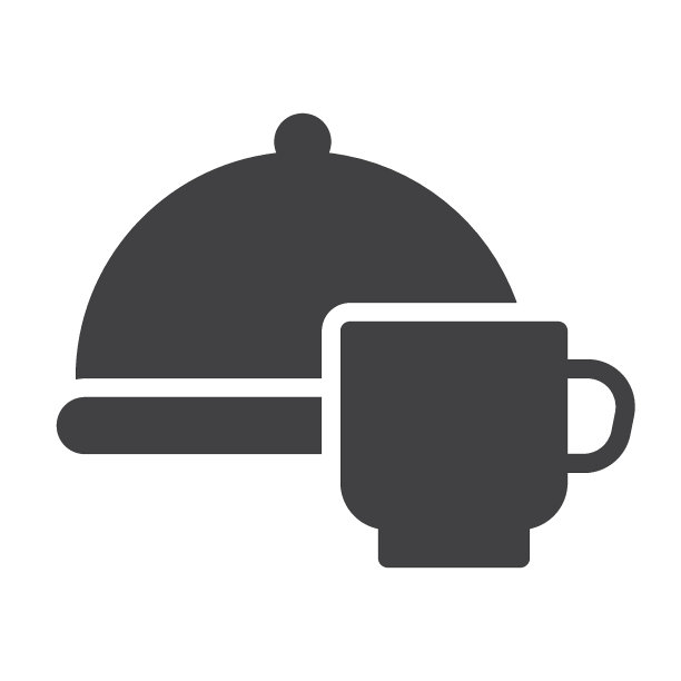 早餐服务矢量图标图片下载