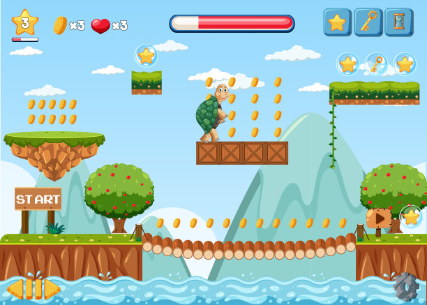 一个自然场景的游戏模板图片下载