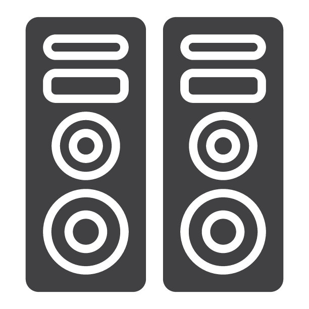 音响扬声器矢量图标图片下载