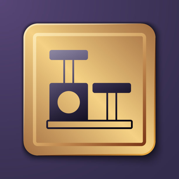 紫色猫抓柱与玩具图标隔离图片下载