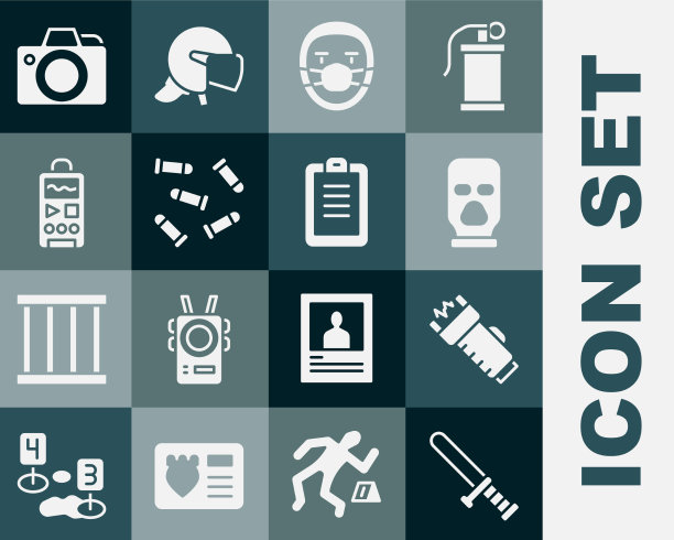 设置警用橡胶警棍电击器图片下载