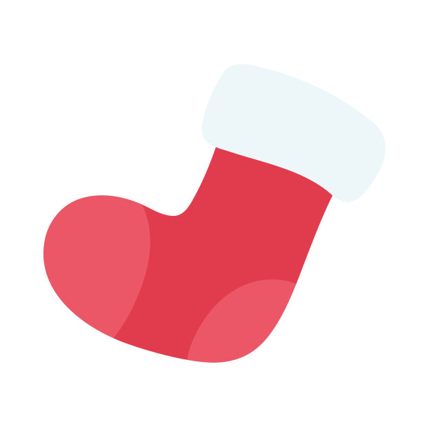 孤立的圣诞老人靴圣诞装饰向量图片下载