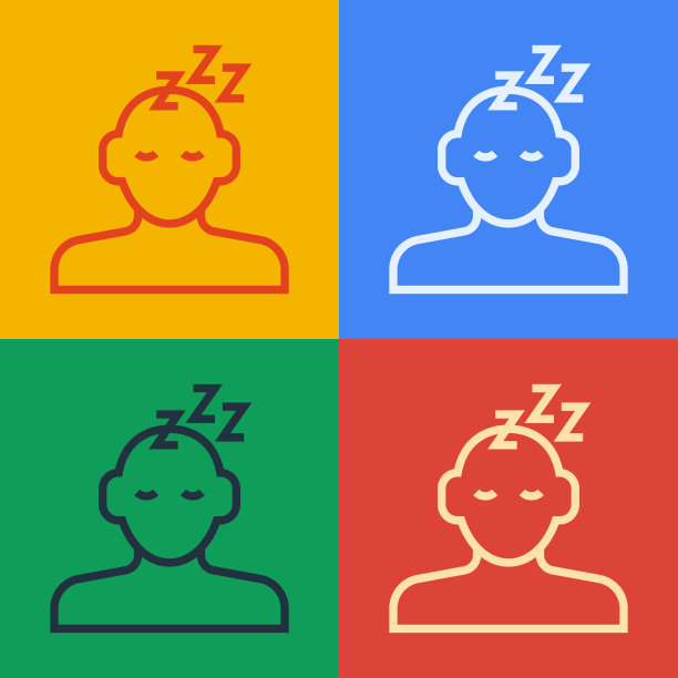 波普艺术线条梦想图标孤立的颜色图片下载