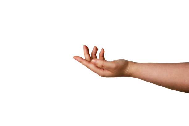 手动打开孤立在白色背景的切割。图片下载