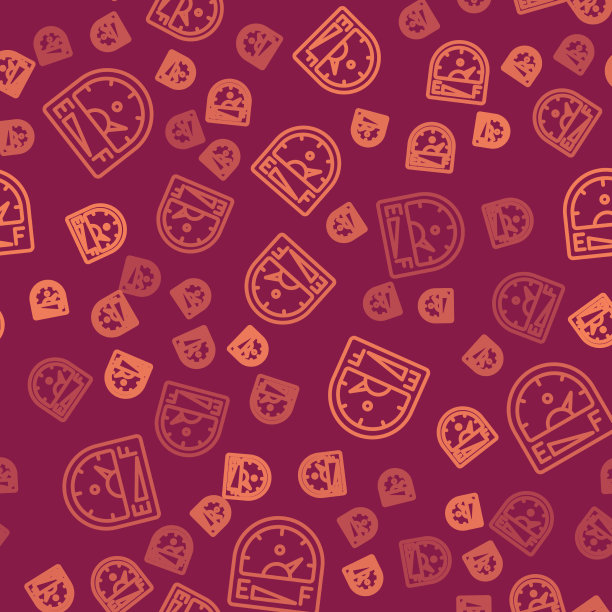 布朗线汽车油表图标孤立无缝图片下载