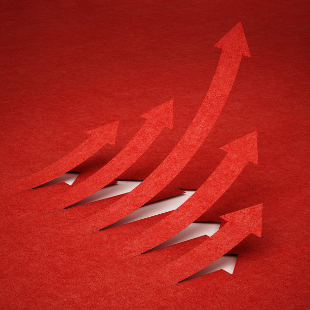 从纸上剪下来的上升箭头符号图片下载