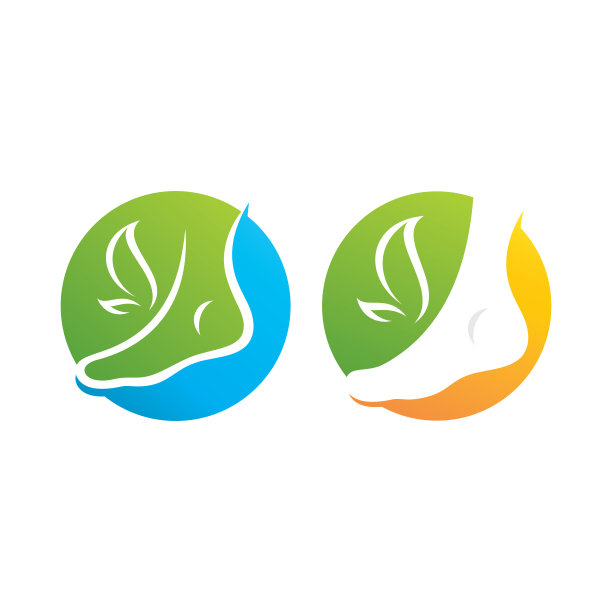 足部护理符号设计向量。脚按摩的象征图片下载