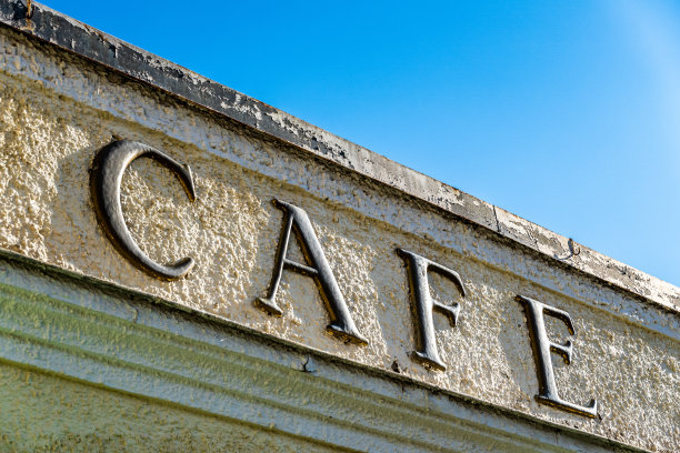 老咖啡馆的德国标志-翻译:咖啡店图片下载