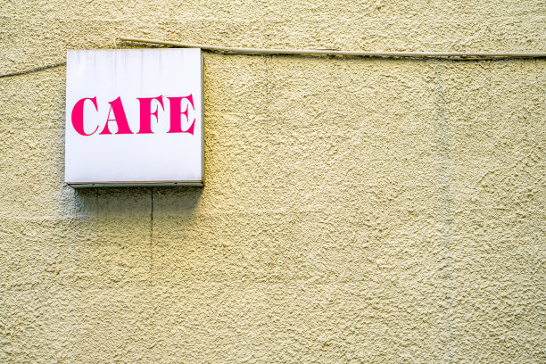 老咖啡馆的德国标志-翻译:咖啡店图片下载