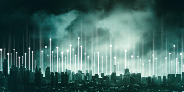 智慧城市与数字网络连接图片下载