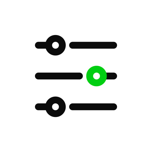 简单的极简线艺术均衡器图标。像素完美，可编辑的描边图片下载