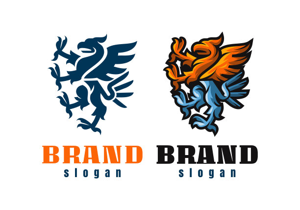 Logo格里芬动物矢量插图模板适合任何行业图片下载