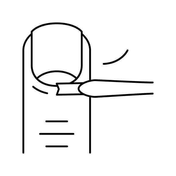 角质层切割线图标矢量插图图片下载