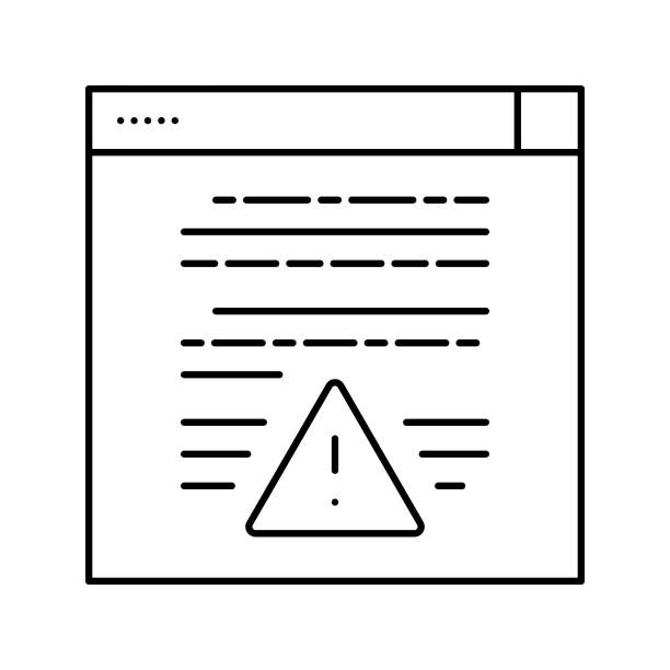 带有病毒线图标矢量插图的网站图片下载