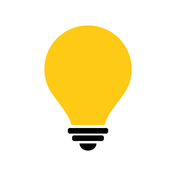 一个简单的灯泡图标。灵感和意识。向量。图片下载